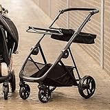 Imperial Riding IRH Carry Light Sattelwagen, Sattel und weiteres Equipment, Leichter, klappbarer Sattel-Caddy aus Aluminium mit abnehmbarem Sattelhalter, Stauraum & Rollen, Mir Bremsfunktion, Schwarz