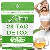 Detox Tee zum Abnehmen – Grüner Helfer, 28 Tage Entgiftungstee mit Lotusblatt, Cassia-Samen, Moringa, Maulbeerblatt & Grüntee – Natürliche Fettverbrennung, Stoffwechsel Boost & Verdauungsunterstützung