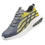 Generisch Sicherheitsschuhe Herren Leicht Arbeitsschuhe Sportlich Damen rutschfeste Stahlkappenschuhe Schutzschuhe Atmungsaktiv-Numeric_45