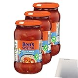 Ben's Original Sauce Süß-Sauer Extra Ananas 3er Pack (3x400g Glas) + usy Block