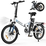 VARUN E-Bike Klapprad, 20 Zoll E Bike Damen Herren mit 48V 7.8Ah Abnehmbarer Lithium-Ionen-Akku,250W Motor, LCD-Display