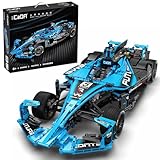 CaDA Master C64004W Formula Racing, 1667 Teile Master 1/8 Modell Sportwagen-Bausatz, MOC Technik Super Car Building Blocks (Classic Version)