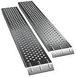 MONZANA® 2X Auffahrrampe 400 kg Tragfähigkeit galvanisierter Stahl 160x22,5x4,5cm rutschfeste perforierte Oberfläche PKW Transport Laderampe Rampe