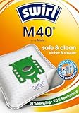 M 40® EcoPor® Staubsaugerbeutel, 10 Beutel, Weiß, Orange