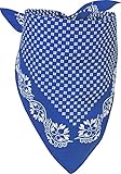 styleBREAKER Damen Dreieckstuch Baumwolle mit Blümchen Muster, Multifunktion Tuch, Halstuch, Kopftuch, Bandana 01016201, Farbe:Blau-Weiß