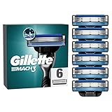 Gillette Mach3 Rasierklingen, 6 Ersatzklingen für Nassrasierer Herren mit 3-fach Klinge