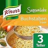 KNORR Suppenliebe Buchstaben Suppe leckere Suppe für Kinder und Erwachsene mit natürlichen Zutaten 14 Stücke