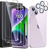 UniqueMe Schutzfolie für iPhone 14 Panzer Schutz Glas, 2 Stück iPhone 14 Schutzglas und 2 Stück iPhone 14 Kameraschutz, Ultrabeständig, HD-Klar, mit Profi-Positionierhilfe