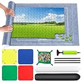 VFANDV Puzzle Matte, Puzzlematte 500 1000 1500 Teile Puzzle Teppich Puzzle Rollmatte - Tragbare Puzzlematte Puzzle Roll Storage Mat, 66 * 116CM (Grau)