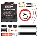 Trennrelais 12v Zweitbatterie mit LED-Bildschirmanzeige, Batterie Trennrelais mit 2m Kabel, Trennrelais 12V 140A für Auto, Wohnwagen, Geländewagen, LKW, SUV, Wohnmobil, ATV, UTV, Boote