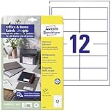 AVERY Zweckform 6123 Adressaufkleber (120 Klebeetiketten, 97x42,3 mm auf A4, bedruckbare Absenderetiketten, selbstklebende Adressetiketten mit ultragrip, ideal fürs HomeOffice) 10 Blatt, weiß