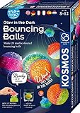 KOSMOS 616656 Fun Science - Bouncing Balls Nachtleuchtende Flummi Power Experimentierset, Stelle 20 kunterbunte Bälle her, Geschenk für Kinder ab 8 Jahre, mehrsprachige Anleitung