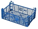 Jestic 10er Set Kisten Kisten landwirtschaftliche Körbe | 30 x 20 x 11 cm | für Pilze Obst Gemüse weich | CE 1935/2004 | stapelbar | blau | Kunststoff