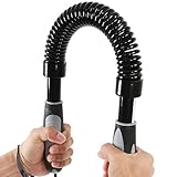 Physionics® Biegehantel - 30kg, Stahl, Schwarz, für Arm und Unterarm, Bizeps und Brust Krafttraining - Königsfeder, Power Twister, Armtrainer, Expander, Spannfeder, Widerstandsfeder