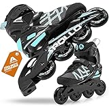 Apollo Inliner Air Flow X2 mit Schnellschnürung | Inliner Damen mit Fast Entry Form | Inline Skates ergonomisch gepolstert | Inliner Herren mit edler Alu Schiene | ABEC 7 Kugellager | Größen 37-45