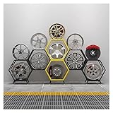 Platzsparendes aufrechtes Reifenregal, stabiler kommerzieller Felgenhalter mit großer Kapazität für effiziente Lagerung und Präsentation