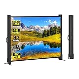 Beamer Leinwand mit Ständer, 50 Zoll 4:3, Tragbar Projektor Leinwand, Einfach Aufzustellen und Zu Transportieren, Ausfahrbare Leinwände, Perfekt Für Innen- und Außenfilme, Gartenparty, Geschäft, Matt