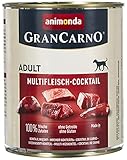 animonda GranCarno Adult Multifleisch-Cocktail (6 x 800 g), Hunde Nassfutter für erwachsene Hunde, Nassfutter für Hunde mit 100 % frischen, fleischlichen Zutaten, Hundefutter ohne Getreide