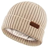 MAGISDU Wintermütze Jungen Mädchen Merino Mütze Kinder Baby Wollmütze Kleinkind Strickmütze Beanie Mit Fleece Lined Thermo Gefüttert Warm Wolle Winter Kint Hat