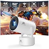 [Eingebauter Akku] Aubor Mentech Mini Beamer 4K Heimkino,...