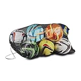 Mitre Belüfteter Fußballsack aus Mesh | Platz für 10 Bälle Ballsack, Schwarz, Einheitsgröße