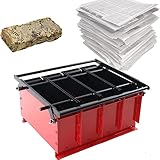 Papier-Brikett-Maschine, Zeitungsbrikett-Maschine, Metall-Papierpresse, DIY-Papierziegelmacher, Feuerofen, Heizung, Feuerofen, Heimwerkzeug (38 x 31 x 18 cm)