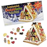 Günthart Lebkuchen Hexenhaus zum Dekorieren und basteln | 6 Lebkuchenteile | 37 Zuckerdekore