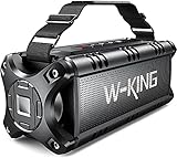 50W(70W PEAK) Bluetooth Lautsprecher, W-KING Musikbox Bluetooth Box Groß mit Deep Bass/EQ, Portable Speaker IPX6 Wasserdicht, Boombox Outdoor 40H AKKU/Powerbank, Lautsprecher Boxen Soundbox AUX/TF/NFC