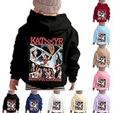 für Katseye Hoodie Mädchen Oversize Kapuzenpullover Modisches Sweatshirt Mit Kapuze Retro-Modell Winterpullover Für Jungen und Kinder Lässiger Harajuku-Stil Elegant Kuschelpullover Speziell Entworfen