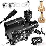 Wasserpumpe Brushless 12V 800L/H 5M Tauchpumpe Pumpe Wasser Klein mit Drehzahlregelung Netzadapter Tauchwasserpumpe Teichpumpe Aquarium Pumpe für Brunnenpool Wasserzirkulationssystem