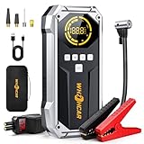 Starthilfe Powerbank mit Kompressor mit 26800mAh 6000A Spitzenleistung150PSI Kompressor mit LCD Bildschirm, Tragbare Starter Powerbank mit LED Taschenlampe