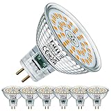 EACLL GU5.3 LED Warmweiß 6.5W Ersetzt 50W MR16 Halogen Leuchtmittel, 6er-Pack. 585 Lumen 2700K Birnen, AC/DC 12V Flimmerfrei Strahler, Abstrahlwinkel 120° Spot, Nicht Dimmbar Reflektor Lampen