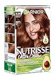 Garnier Nutrisse Dauerhafte Pflege-Haarfarbe mit nährenden Fruchtölen, Coloration mit 8 Wochen Halt, Ultra Crème Tönung, 5.35 Goldenes Rehbraun