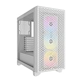 CORSAIR 3000D RGB Airflow Mid-Tower PC-Gehäuse - 3X AR120 RGB-Lüfter - DREI-Slot-GPU-Unterstützung - Geeignet Für Bis zu 8X 120mm-Lüfter - High-Airflow-Design - Weiß