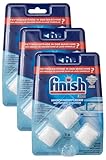 Finish Maschinenpfleger Tabs – Spülmaschinentabs gegen Schmutz und Fett im Inneren der Spülmaschine – 1 x 3 Geschirrspülreiniger Tabs (Packung mit 3)