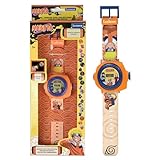 Lexibook, Naruto, verstellbare Armbanduhr mit Digitalanzeige und 20 Projektionen aus dem Naruto-Universum, für Kinder, DMW050NA