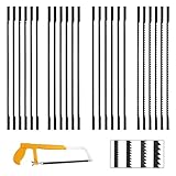 Alriedy 24 Stück Dekupiersägeblatt Set,127mm Feinschnitt Laubsägeblätter Set, 10/15/18/24 Zähne passend für Dekupiersägen, Dekupiersägeblätter mit Stift,Elektrowerkzeug Zubehör