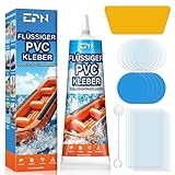 EPN Pool Reparaturset, Wasserdichtes Pool-Flickzeug und Vinyl-Reparaturset für Luftmatratzen, Schwimmringe, Zelte, Hüpfburgen, Whirlpools, Spielzeug, Schlauchboote und Kajaks (80 ml)
