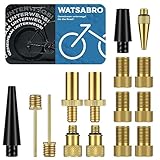 WATSABRO Fahrradventil Adapter Set,kompletter Fahrrad Adapter Französisch Ventil, Auto Ventil Adapter und Französisch Ventil Adapter, Luftpumpe, Kugelnadel und Kompressor Ventil Adapter