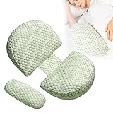 XPJBKC Schwangerschaftskissen, Verstellbare Maternity Pillow, U-Förmiges Pregnancy Pillow for Sleeping, Kissen Schwangerschaft mit Abnehmbarem Baumwollbezug, Mutterschaftskissen für Rücken Hüfte Beine