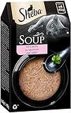 Sheba Multipack Soup - Katzennassfutter im Portionsbeutel - Lachs - 40 x 40g