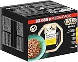 SHEBA Adult Katzenfutter nass - 32x85g Schalen - Geflügel Variation in Sauce - Nassfutter für Katzen - 1 Großpackung