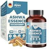 Alpen Naturals Ashwagandha Kapseln hochdosiert - 668mg pro Kapsel, mit Magnesium & Vitamin B6, 180 vegane Kapseln - Unterstützt Stressabbau & besseren Schlaf