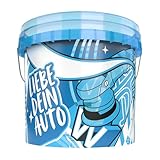 Waschhelden Auto Wascheimer 12l | Autowascheimer Blau/Weiß | Eimer für die Autowäsche | Auto Putzeimer