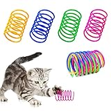 TaimeiMao 20 Stück Cat Spring Spielzeug,Kunststoff Spiralfedern,Spirale Katzen Spielzeug,Spielzeug Spiralfedern,Neuheit Haustiere Spielzeug, Bunte Spiralfedern,Spring Spirale für Katze