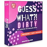 GUESS WHAT?! Dirty - Das Ratespiel für versaute Köpfe! Begriffe erraten & Pantomime Spiel | Partyspiel für Erwachsene ab 18 Jahren | Lustige Spiele