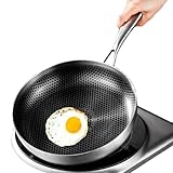 doyandader Antihaft-Pfannen – Tragbare Bratpfanne aus Edelstahl, mit leichtem, kratzfestem Deckel, für Küche, Sauter Grillen, Zubereitung von Mahlzeiten Wohnung Kochen