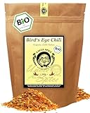 Uncle Spice BIO Birds Eye Chiliflocken- 50g geschrotete BIO Vogelaugenchilis - PIRI PIRI FLOCKEN - bis zu 200k SHU, scharfe getrocknete Chili-Flocken, Chiliflakes, DE-ÖKO-005