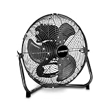 TROTEC Bodenventilator TVM 10 – 37 W, Ø 25 cm, 3 Stufen, Metall-Design, Neigungsfunktion, kompakt & leistungsstark, leiser Luftkühler für Zuhause & Büro