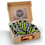 Genussleben® Box Get One Gurken – 10 Dosen á 250 g (100 g Abtropfgewicht) – knackige eingelegte XXL Gurke mit Spießer – ideal für Küche, als Geschenk, Party, Freunde, Familie & Vorrat